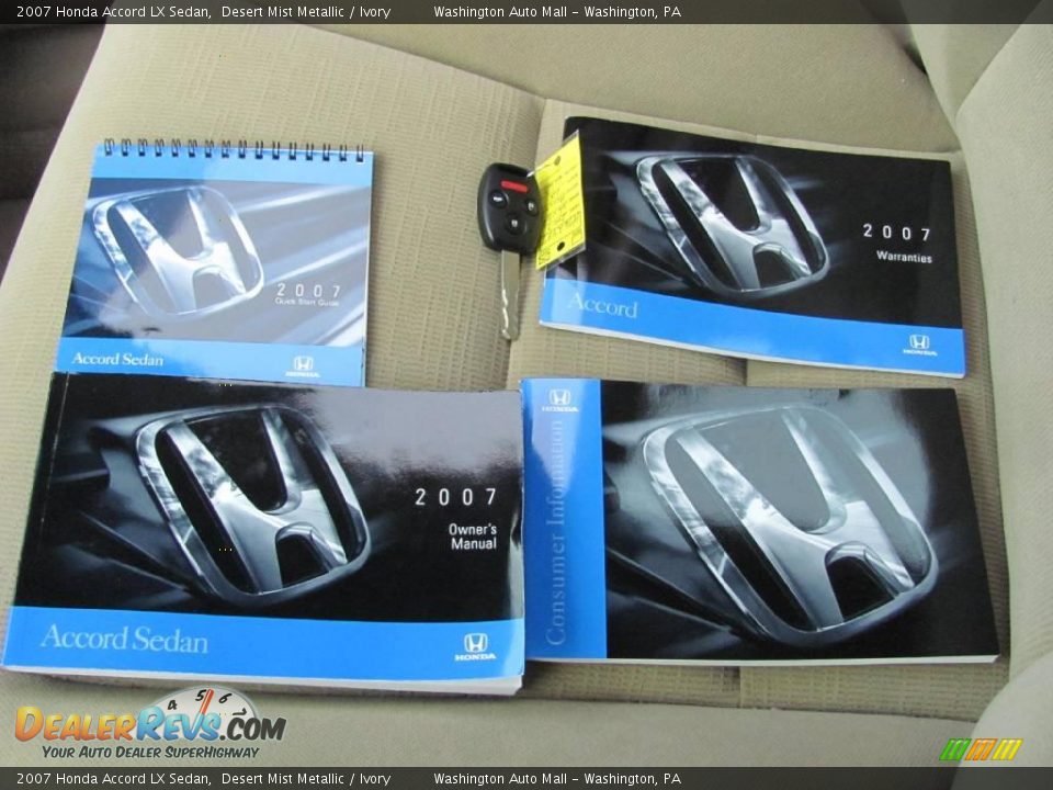 2007 Honda Accord LX Sedan Desert Mist Metallic / Ivory Photo #18