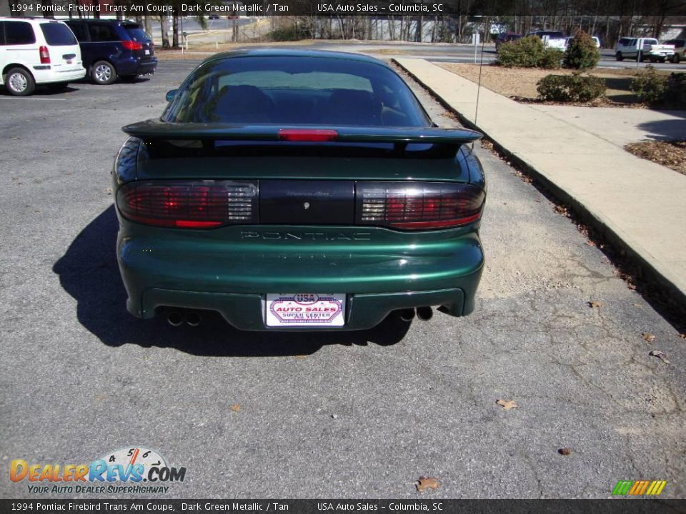 1994 Pontiac Firebird Trans Am Coupe Dark Green Metallic / Tan Photo #2