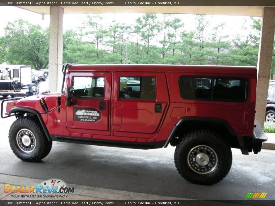 2006 Hummer H1 Alpha Wagon Flame Red Pearl / Ebony/Brown Photo #1
