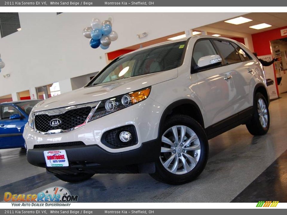 2011 Kia Sorento EX V6 White Sand Beige / Beige Photo #2