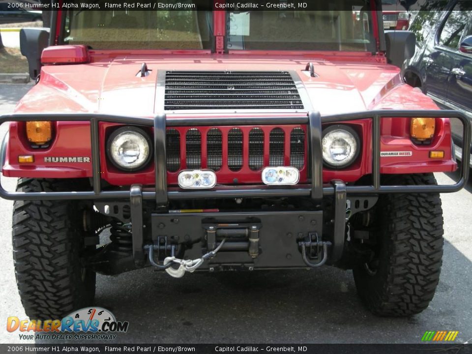 2006 Hummer H1 Alpha Wagon Flame Red Pearl / Ebony/Brown Photo #3