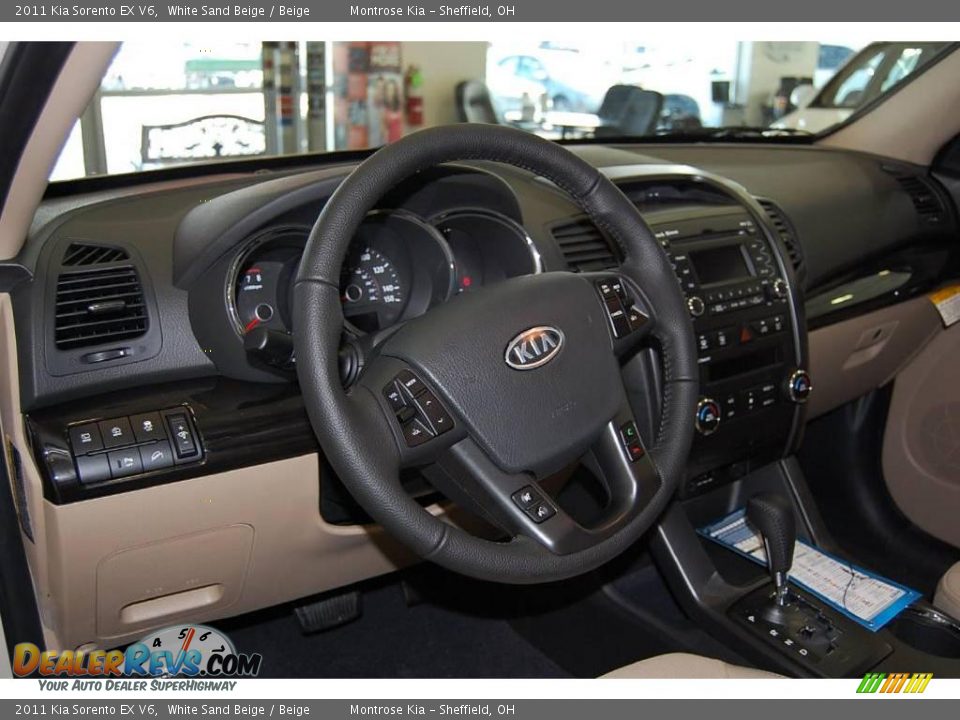 2011 Kia Sorento EX V6 White Sand Beige / Beige Photo #14