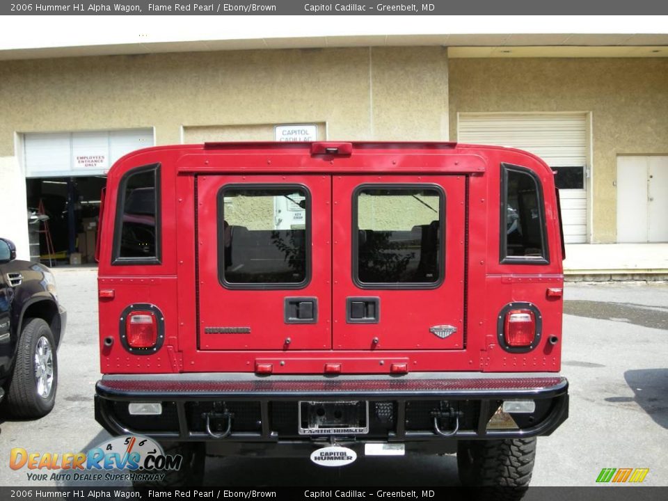 2006 Hummer H1 Alpha Wagon Flame Red Pearl / Ebony/Brown Photo #5