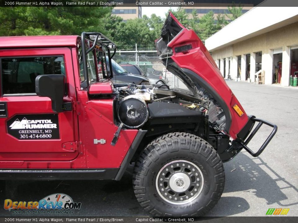 2006 Hummer H1 Alpha Wagon Flame Red Pearl / Ebony/Brown Photo #6