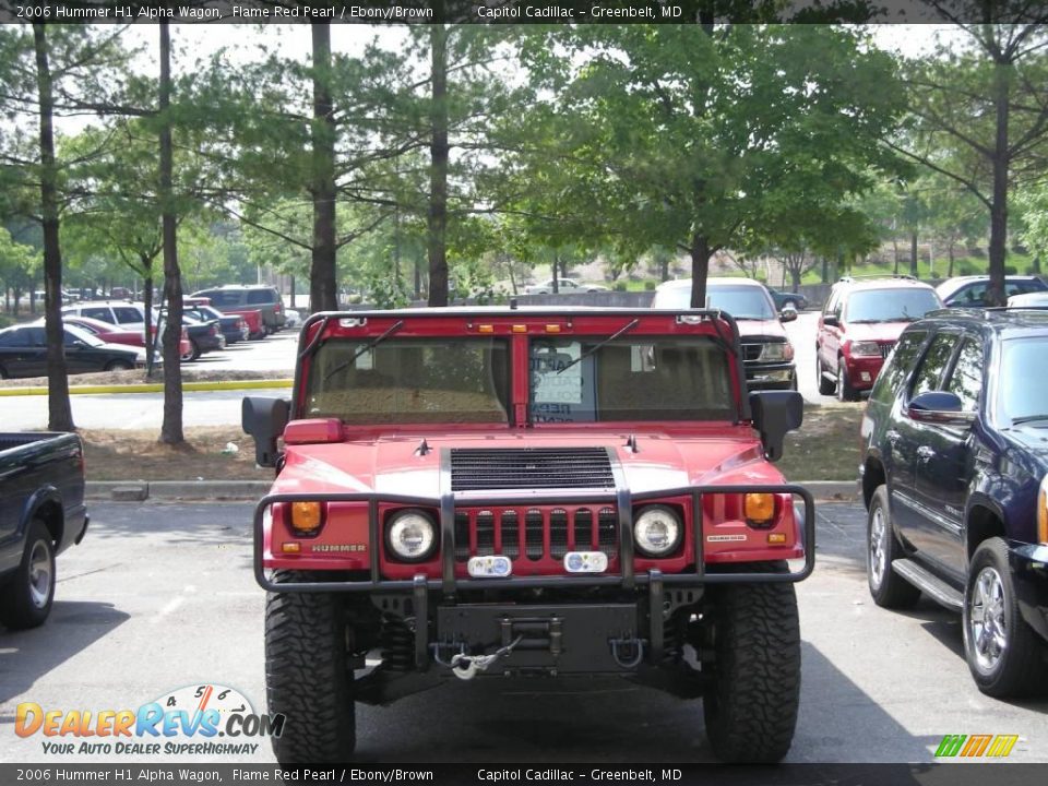 2006 Hummer H1 Alpha Wagon Flame Red Pearl / Ebony/Brown Photo #7