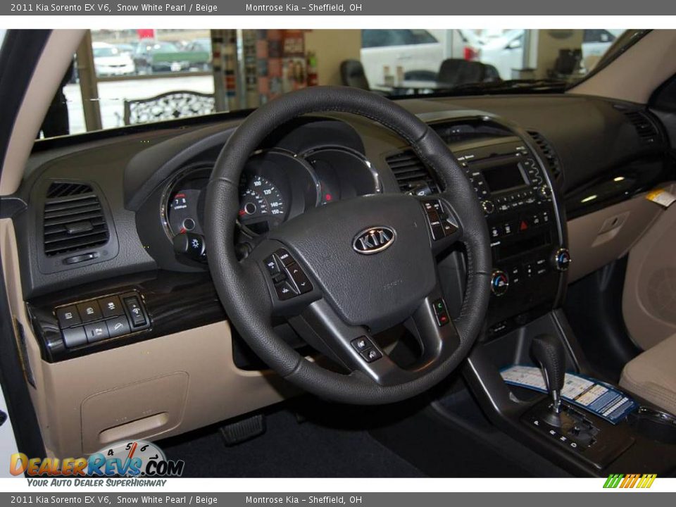 2011 Kia Sorento EX V6 Snow White Pearl / Beige Photo #13