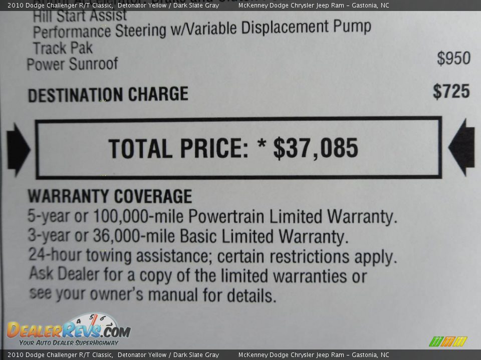 2010 Dodge Challenger R/T Classic Detonator Yellow / Dark Slate Gray Photo #14
