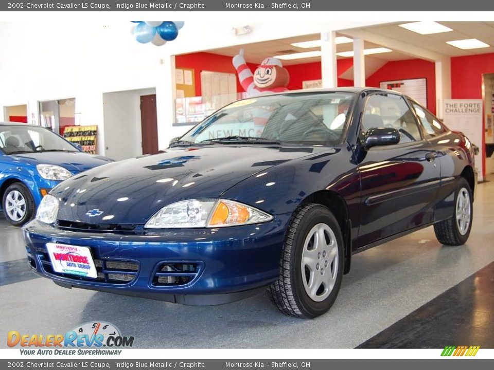 2002 Chevrolet Cavalier LS Coupe Indigo Blue Metallic / Graphite Photo #2