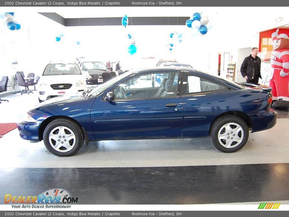2002 Chevrolet Cavalier LS Coupe Indigo Blue Metallic / Graphite Photo #3