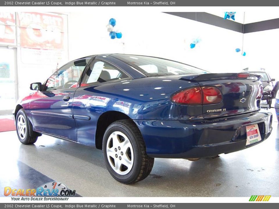 2002 Chevrolet Cavalier LS Coupe Indigo Blue Metallic / Graphite Photo #4