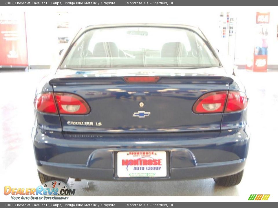 2002 Chevrolet Cavalier LS Coupe Indigo Blue Metallic / Graphite Photo #5