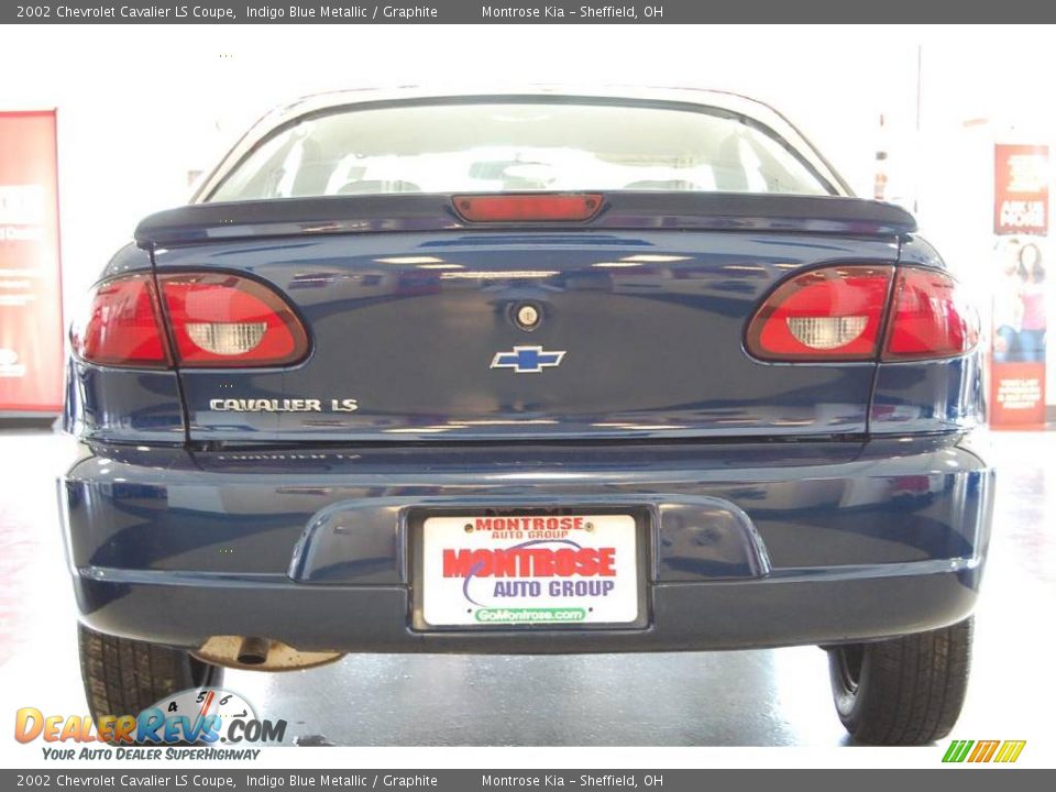 2002 Chevrolet Cavalier LS Coupe Indigo Blue Metallic / Graphite Photo #6