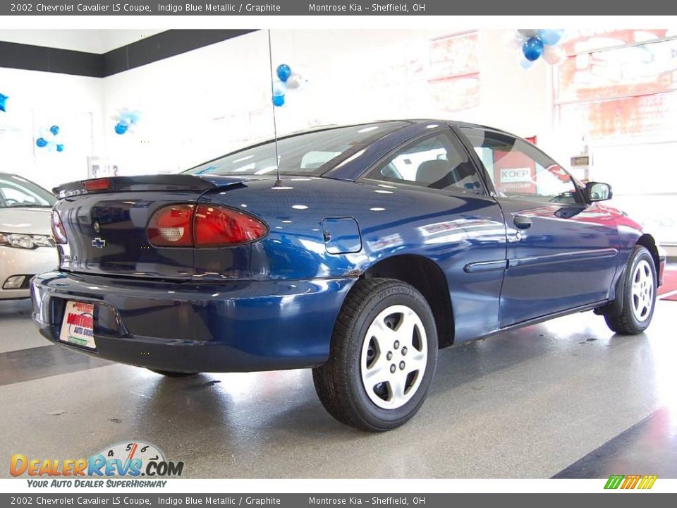 2002 Chevrolet Cavalier LS Coupe Indigo Blue Metallic / Graphite Photo #7