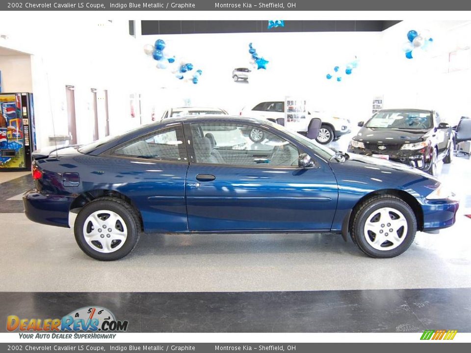 2002 Chevrolet Cavalier LS Coupe Indigo Blue Metallic / Graphite Photo #8