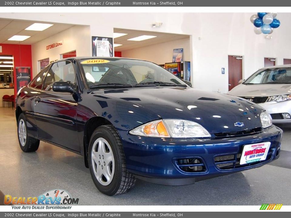 2002 Chevrolet Cavalier LS Coupe Indigo Blue Metallic / Graphite Photo #9