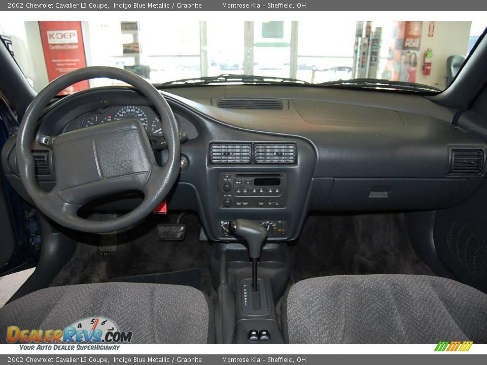 2002 Chevrolet Cavalier LS Coupe Indigo Blue Metallic / Graphite Photo #12