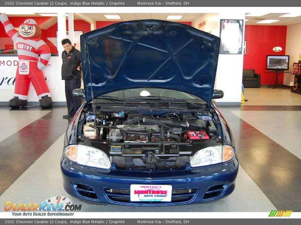 2002 Chevrolet Cavalier LS Coupe Indigo Blue Metallic / Graphite Photo #19