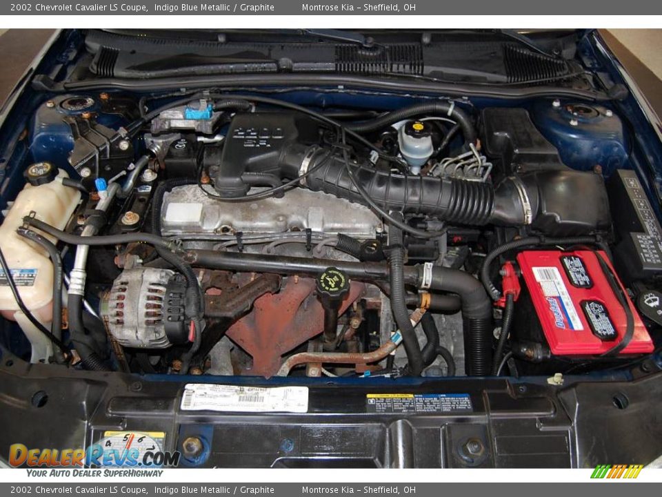 2002 Chevrolet Cavalier LS Coupe Indigo Blue Metallic / Graphite Photo #20