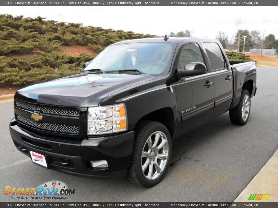 2010 Chevrolet Silverado 1500 LTZ Crew Cab 4x4 Black / Dark Cashmere/Light Cashmere Photo #1