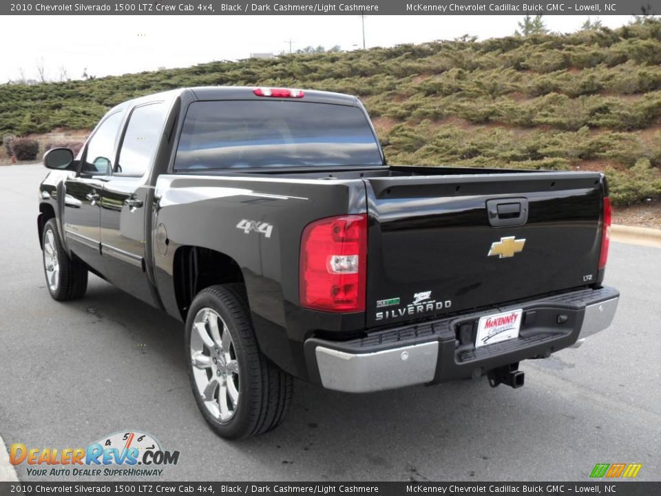 2010 Chevrolet Silverado 1500 LTZ Crew Cab 4x4 Black / Dark Cashmere/Light Cashmere Photo #2