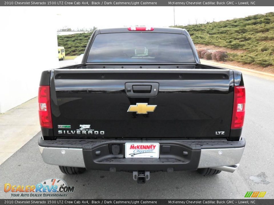 2010 Chevrolet Silverado 1500 LTZ Crew Cab 4x4 Black / Dark Cashmere/Light Cashmere Photo #3