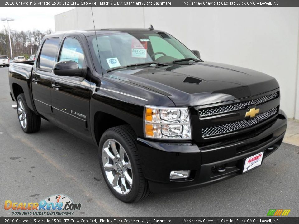 2010 Chevrolet Silverado 1500 LTZ Crew Cab 4x4 Black / Dark Cashmere/Light Cashmere Photo #5