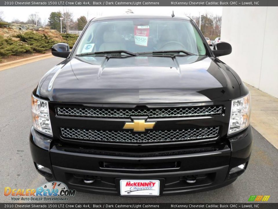 2010 Chevrolet Silverado 1500 LTZ Crew Cab 4x4 Black / Dark Cashmere/Light Cashmere Photo #6
