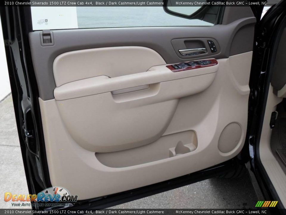 2010 Chevrolet Silverado 1500 LTZ Crew Cab 4x4 Black / Dark Cashmere/Light Cashmere Photo #9