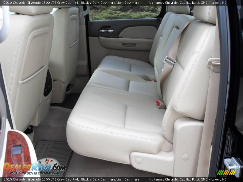 2010 Chevrolet Silverado 1500 LTZ Crew Cab 4x4 Black / Dark Cashmere/Light Cashmere Photo #12