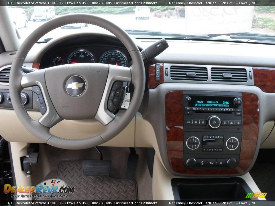 2010 Chevrolet Silverado 1500 LTZ Crew Cab 4x4 Black / Dark Cashmere/Light Cashmere Photo #14