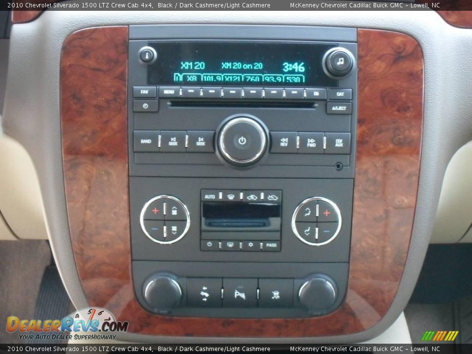 2010 Chevrolet Silverado 1500 LTZ Crew Cab 4x4 Black / Dark Cashmere/Light Cashmere Photo #15