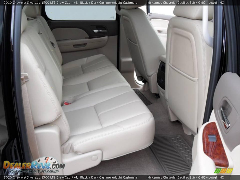 2010 Chevrolet Silverado 1500 LTZ Crew Cab 4x4 Black / Dark Cashmere/Light Cashmere Photo #17