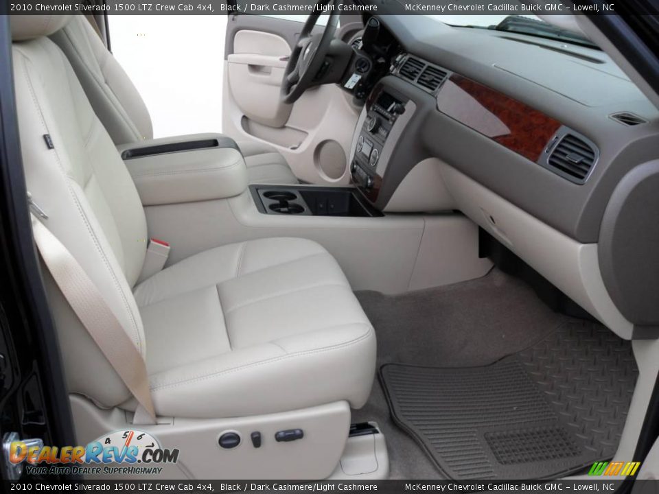 2010 Chevrolet Silverado 1500 LTZ Crew Cab 4x4 Black / Dark Cashmere/Light Cashmere Photo #18