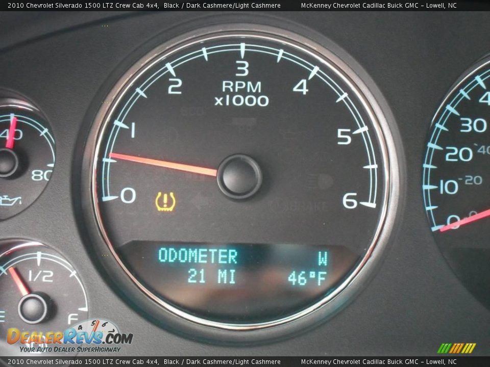 2010 Chevrolet Silverado 1500 LTZ Crew Cab 4x4 Black / Dark Cashmere/Light Cashmere Photo #27