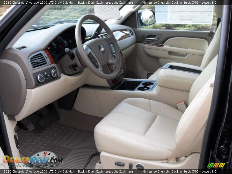 2010 Chevrolet Silverado 1500 LTZ Crew Cab 4x4 Black / Dark Cashmere/Light Cashmere Photo #28