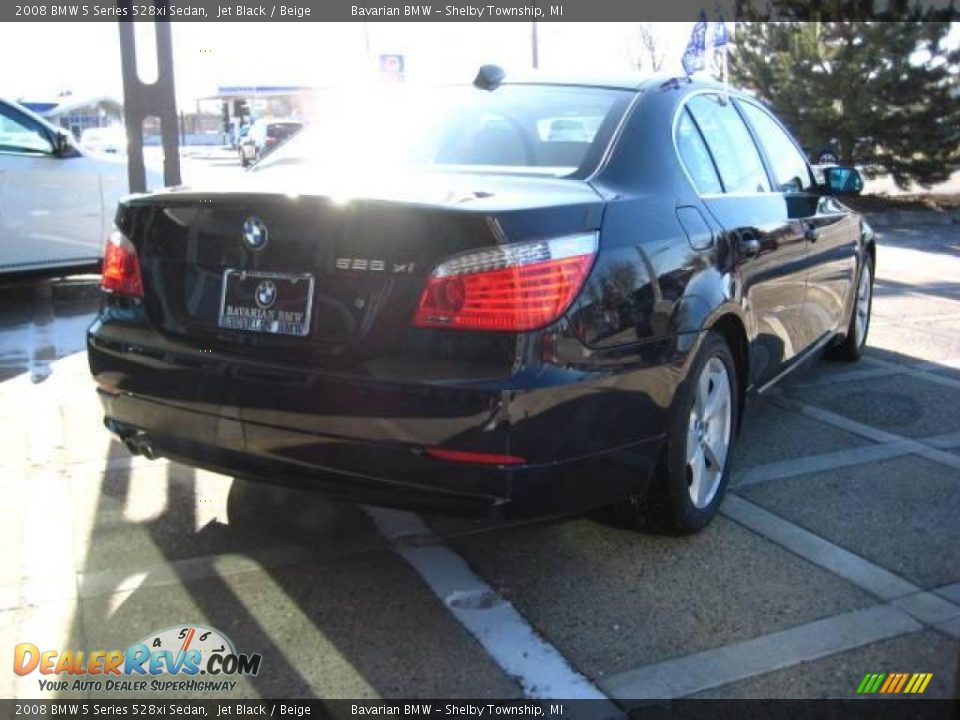 2008 BMW 5 Series 528xi Sedan Jet Black / Beige Photo #8