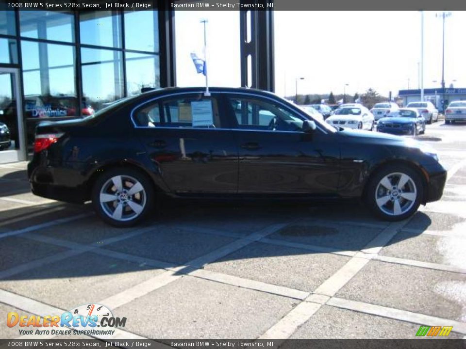 2008 BMW 5 Series 528xi Sedan Jet Black / Beige Photo #9