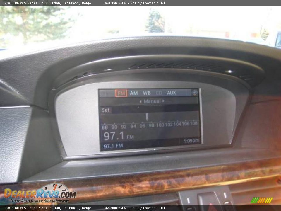 2008 BMW 5 Series 528xi Sedan Jet Black / Beige Photo #20
