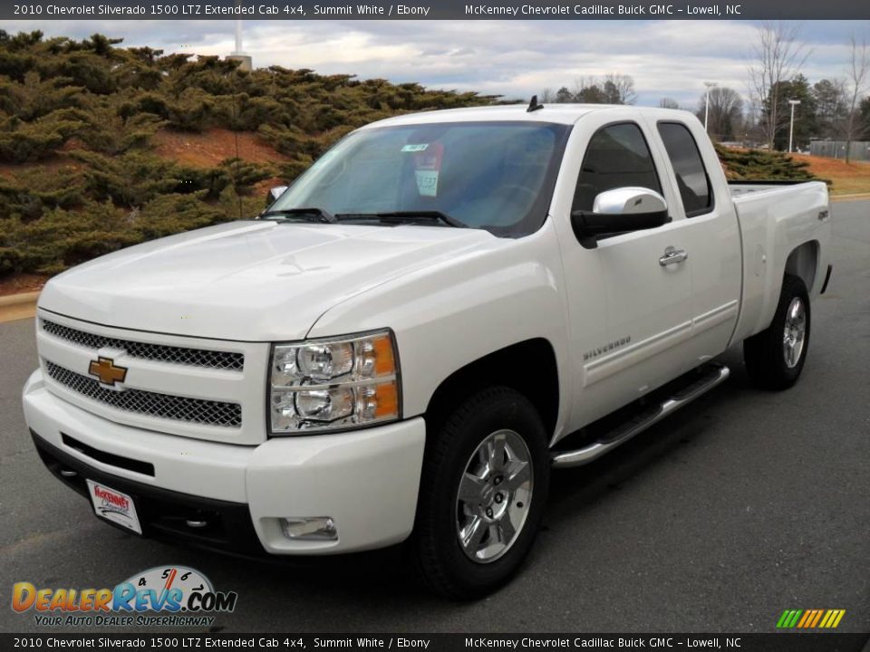 2010 Chevrolet Silverado 1500 LTZ Extended Cab 4x4 Summit White / Ebony Photo #1