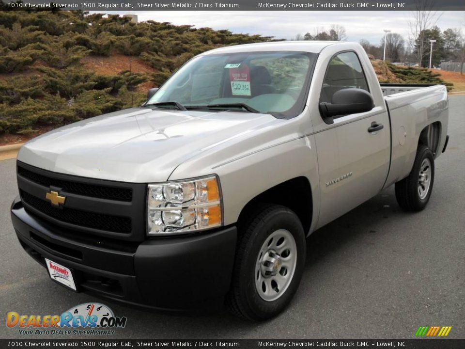 2010 Chevrolet Silverado 1500 Regular Cab Sheer Silver Metallic / Dark Titanium Photo #1