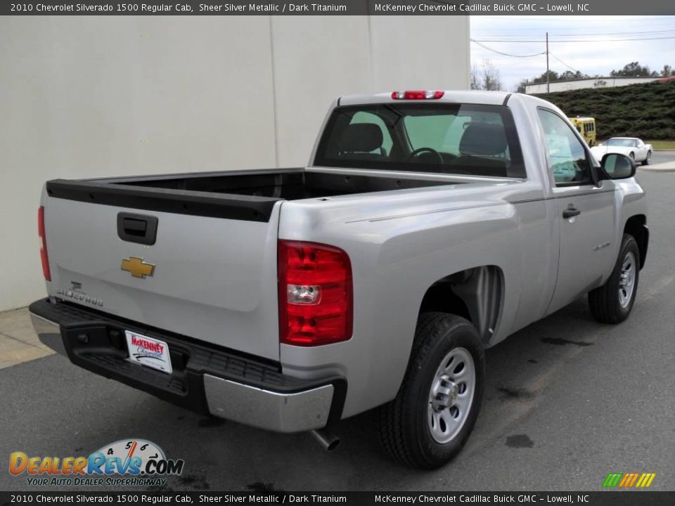 2010 Chevrolet Silverado 1500 Regular Cab Sheer Silver Metallic / Dark Titanium Photo #4