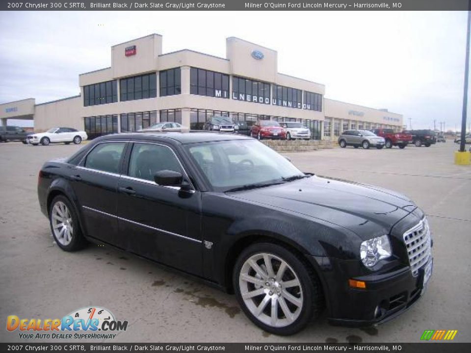2007 Chrysler 300 C SRT8 Brilliant Black / Dark Slate Gray/Light Graystone Photo #1