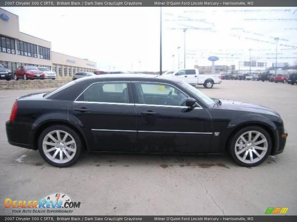 2007 Chrysler 300 C SRT8 Brilliant Black / Dark Slate Gray/Light Graystone Photo #2