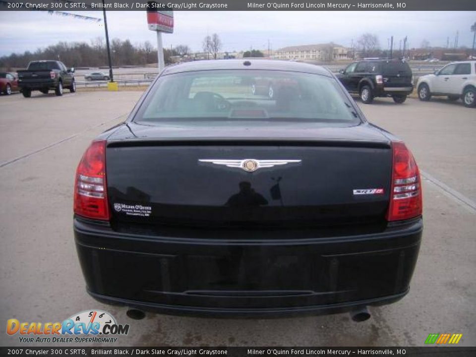 2007 Chrysler 300 C SRT8 Brilliant Black / Dark Slate Gray/Light Graystone Photo #4