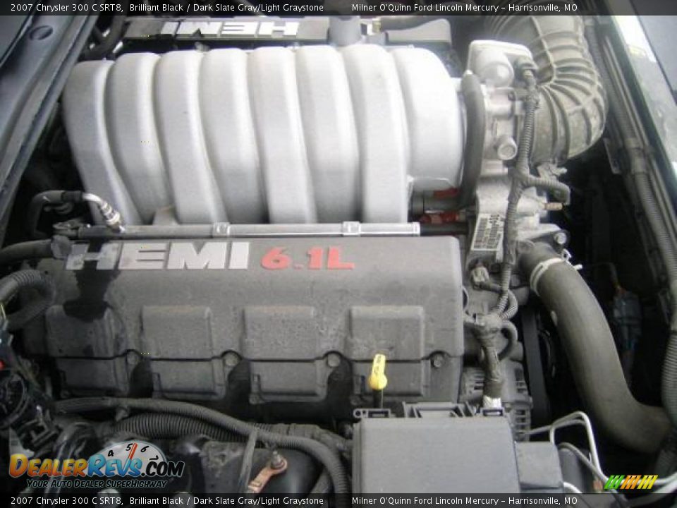 2007 Chrysler 300 C SRT8 Brilliant Black / Dark Slate Gray/Light Graystone Photo #14