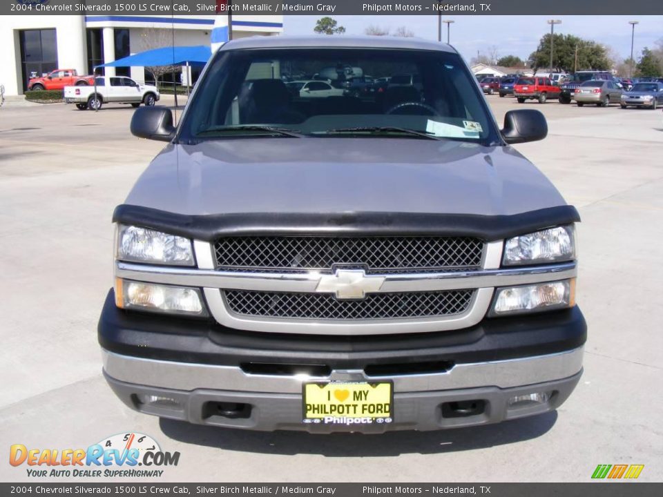 2004 Chevrolet Silverado 1500 LS Crew Cab Silver Birch Metallic / Medium Gray Photo #8