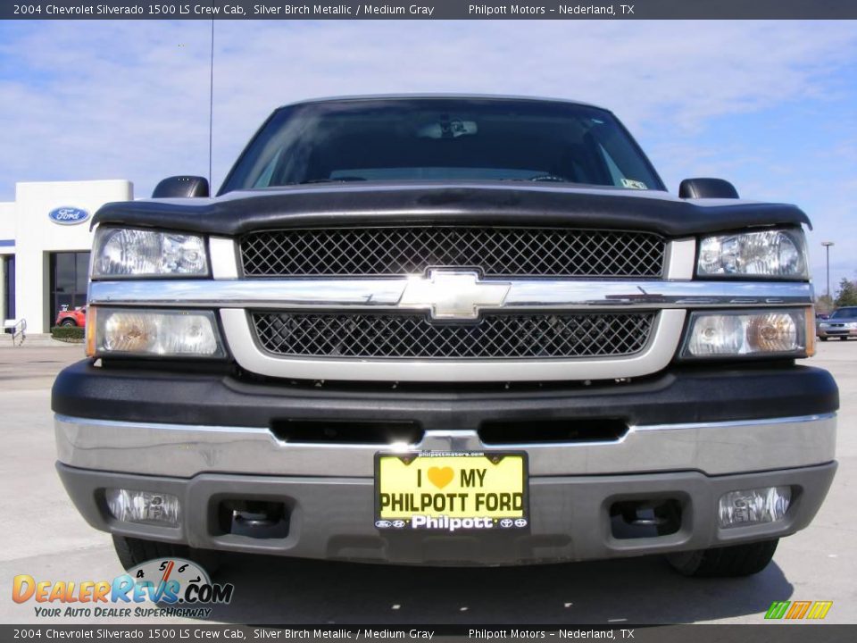 2004 Chevrolet Silverado 1500 LS Crew Cab Silver Birch Metallic / Medium Gray Photo #9