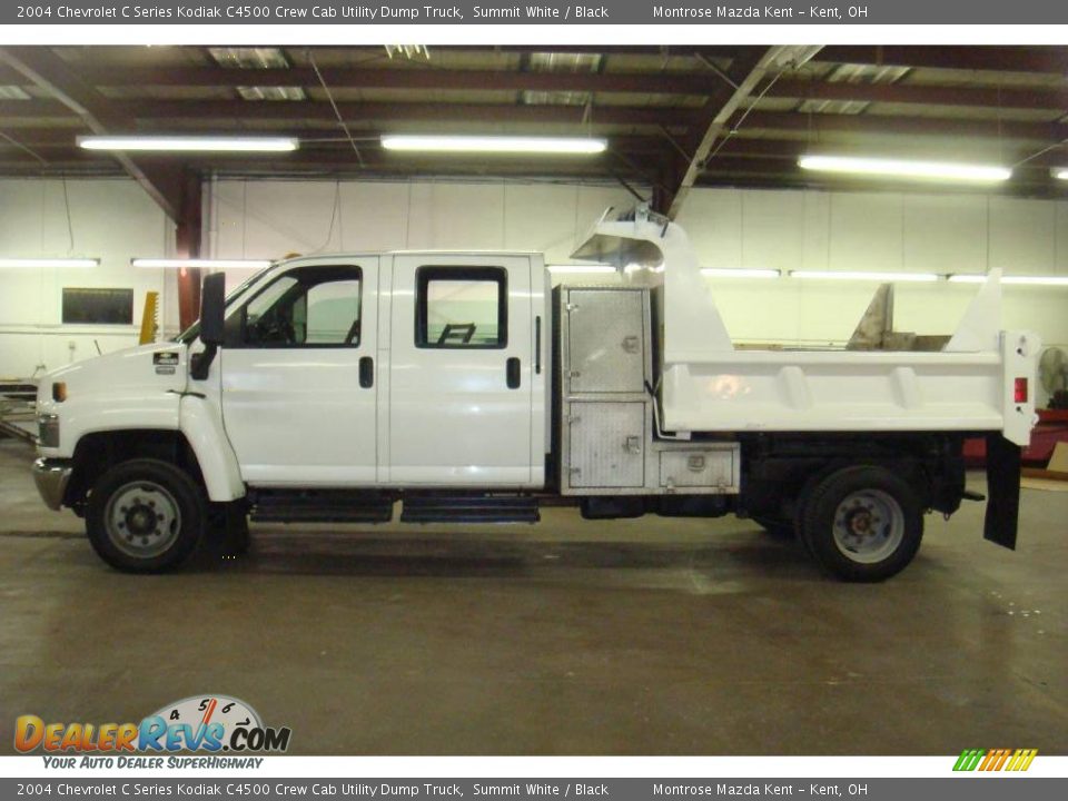 2004 Chevrolet C Series Kodiak C4500 Crew Cab Utility Dump Truck Summit White / Black Photo #2