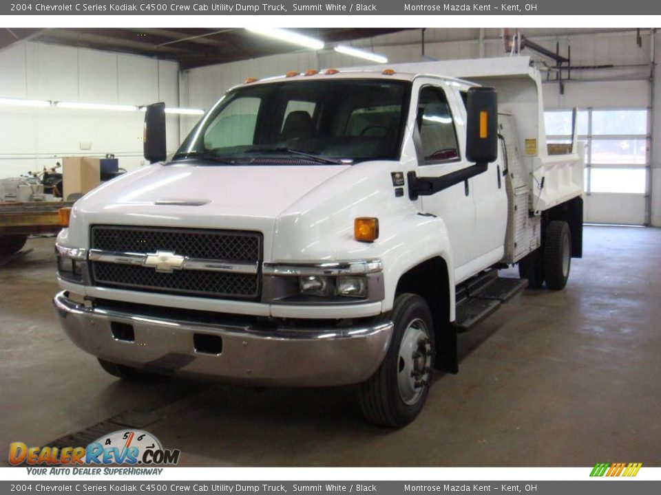 2004 Chevrolet C Series Kodiak C4500 Crew Cab Utility Dump Truck Summit White / Black Photo #3