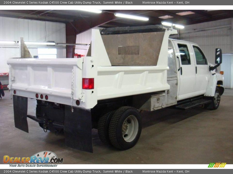 2004 Chevrolet C Series Kodiak C4500 Crew Cab Utility Dump Truck Summit White / Black Photo #5